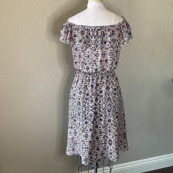 L’Agence Leonie Silk Off the Shoulder Ruffle Summer Dress Sz SP - Picture 6 of 16